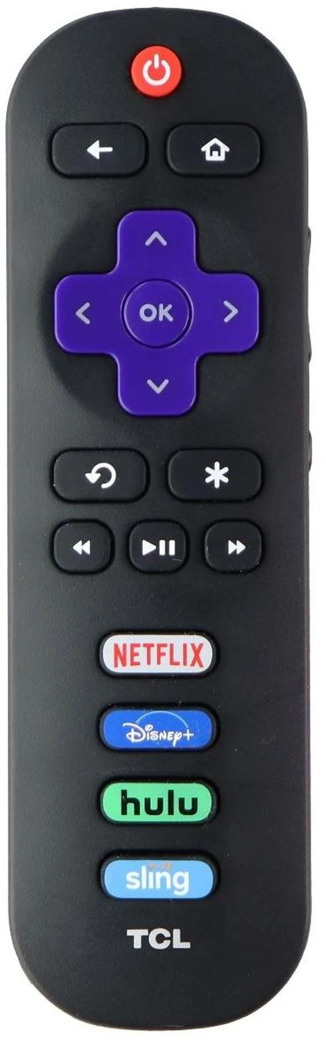 Main image of TCL Remote with Netflix/Disney/Hulu/Sling Keys for TCL TVs - Black