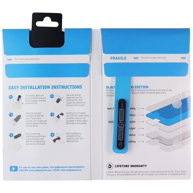 Alt view image 3 of 6 - Gadget Guard Black Ice Edition Tempered Glass for Samsung Galaxy A11 - Clear