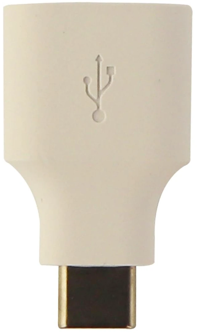 Main image of Google USB to USB-C (Type C) Short OTG Adapter for USB-C Devices - White