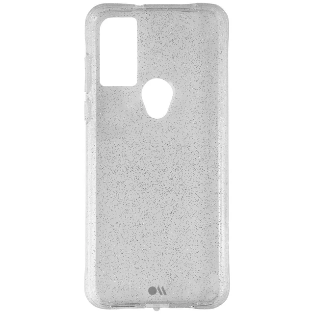 Alt view image 2 of 3 - Case-Mate Sheer Crystal Series Case for Motorola Moto G Pure - Clear/Glitter