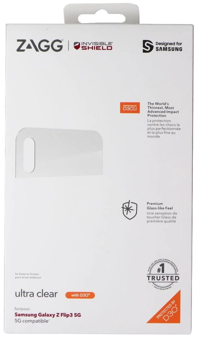 Main image of ZAGG InvisibleShield Ultra Clear Screen Protector for Galaxy Z Flip3 5G - Clear