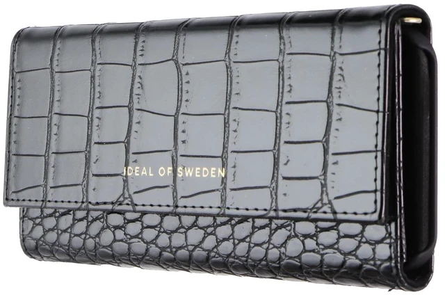 Main image of iDeal of Sweden Signature Clutch Case for iPhone 12 and 12 Pro - Jet Black Croco
