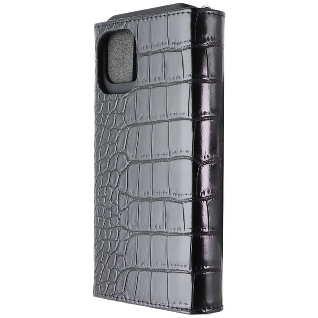 Alt view image 2 of 5 - iDeal of Sweden Signature Clutch Case for iPhone 12 and 12 Pro - Jet Black Croco