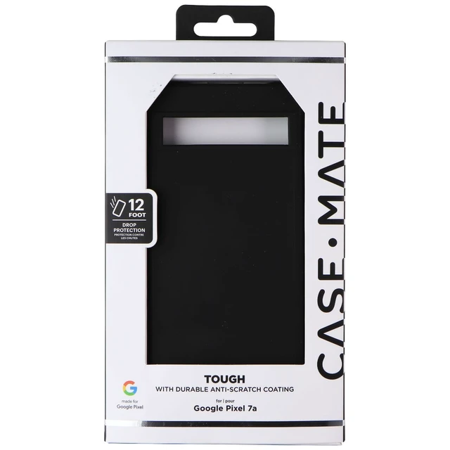 Alt view image 4 of 4 - Case-Mate Tough Series Hardshell Case for Google Pixel 7a - Matte Black