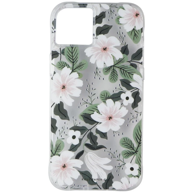 Alt view image 2 of 3 - Rifle Paper Co. Series Hardshell Case for Apple iPhone 14 Plus - Clear Willow