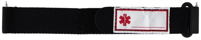 Main image of Verizon Nylon Medical ID Band for Verizon Care Smart Watch - Black/Red/White
