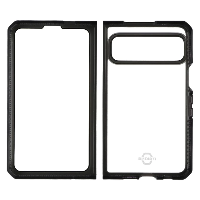 Alt view image 2 of 3 - ITSKINS Hybrid_R Hinge Clear Case for Google Pixel Fold - Black/Transparent