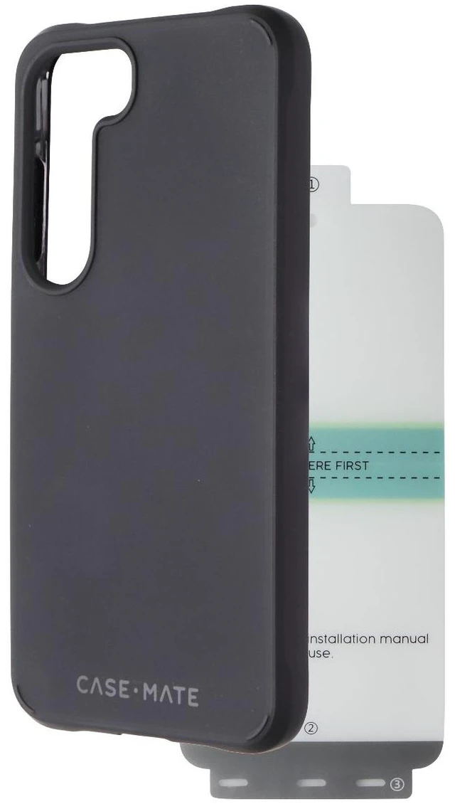 Main image of Case-Mate Protection Pack Case & Screen Protector for Galaxy S23 - Black