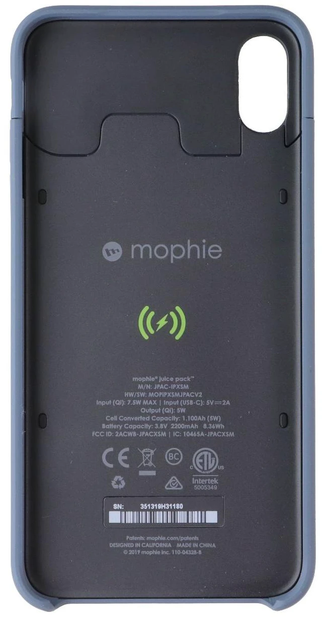 Alt view image 7 of 9 - Mophie Juice Pack Access - Ultra-Slim Wireless Battery Case - Made for Apple iPhone Xs Max (2,200mAh) - Stone