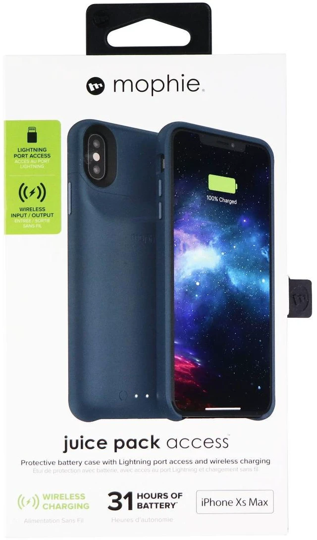 Alt view image 8 of 9 - Mophie Juice Pack Access - Ultra-Slim Wireless Battery Case - Made for Apple iPhone Xs Max (2,200mAh) - Stone