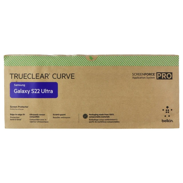 Alt view image 2 of 3 - Belkin SCREENFORCE Pro TrueClear Curve for Galaxy S22 Ultra - (5-Pack) BULK PKG*