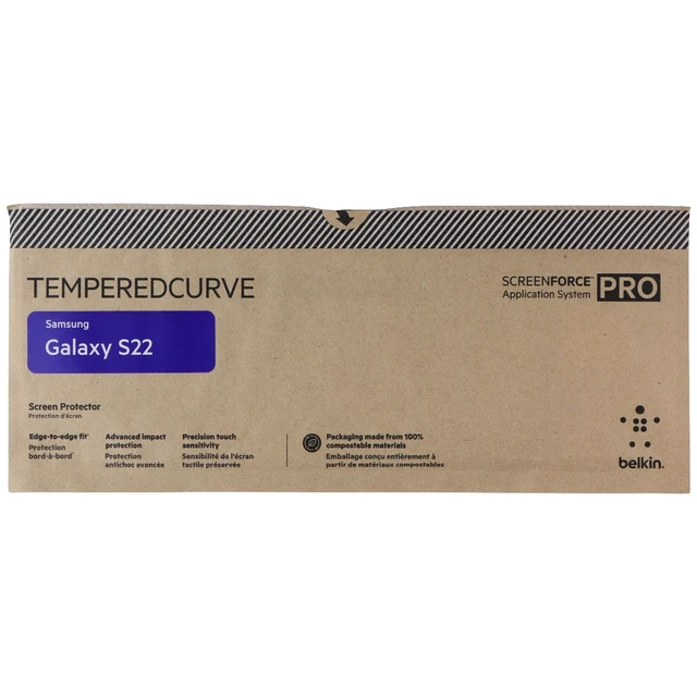 Alt view image 2 of 3 - Belkin ScreenForce Pro TemperedCurve Screen Protector for Galaxy S22 - 5Pk BULK*