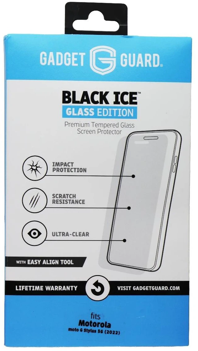 Main image of Gadget Guard Black Ice Glass with Easy Align Tool for Moto g Stylus 5G (2022)