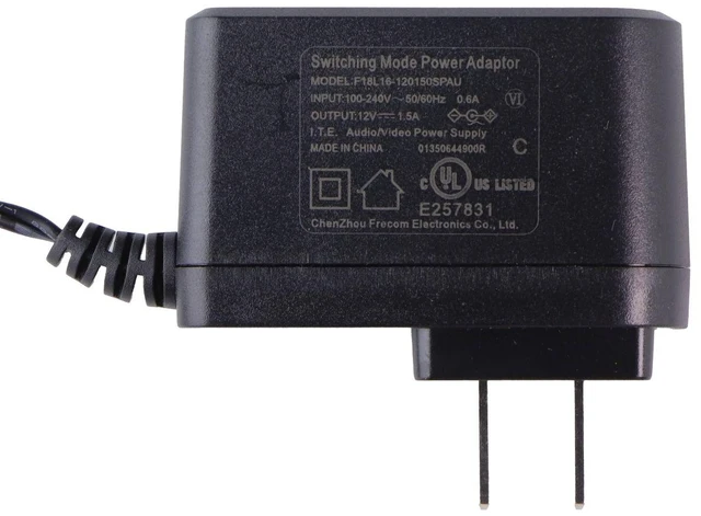 Alt view image 2 of 4 - 12V/1.5A Switching Power Adapter for Verizon Extender - Black F18L16-120150SPAU