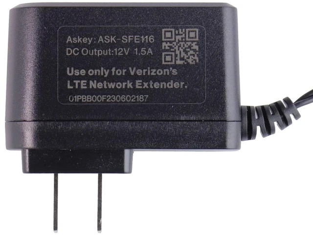 Alt view image 3 of 4 - 12V/1.5A Switching Power Adapter for Verizon Extender - Black F18L16-120150SPAU