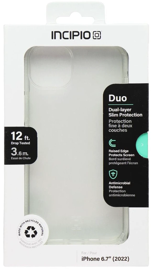 Main image of Incipio Duo Dual-Layer Slim Series Case for Apple iPhone 14 Plus - Clear
