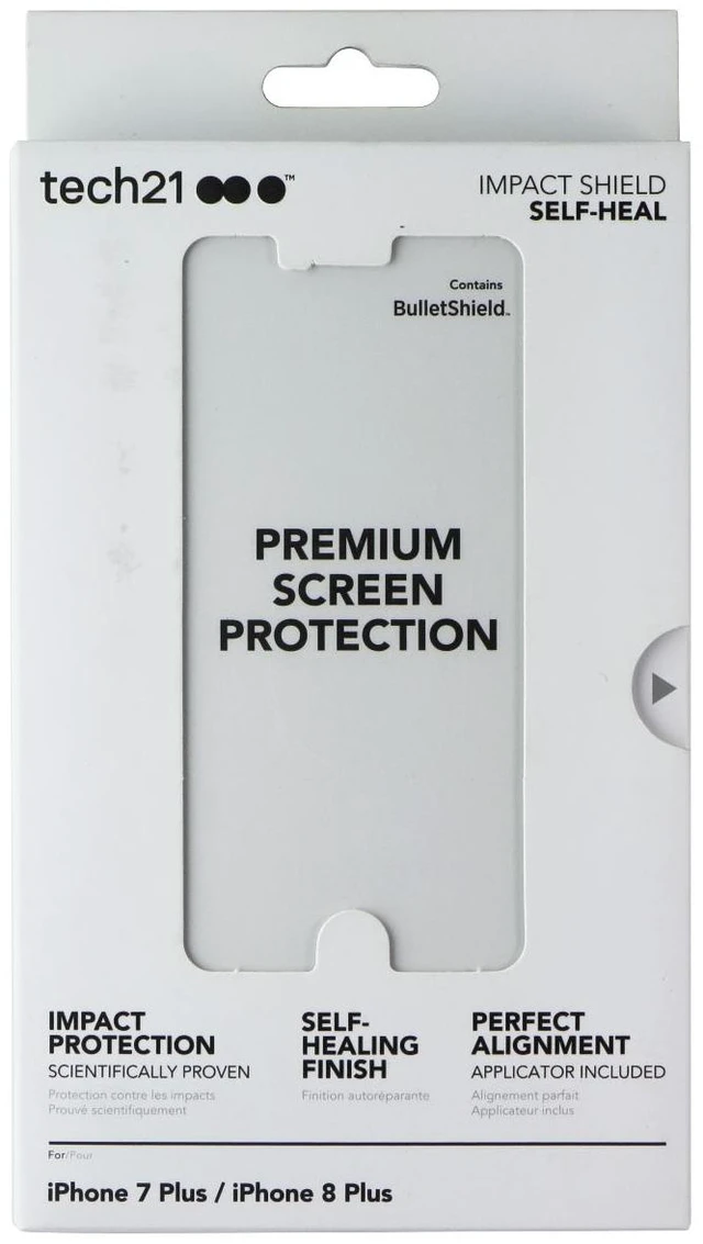 Main image of Tech21 Impact Shield Screen Protector for Apple iPhone 8 Plus/7 Plus - Clear