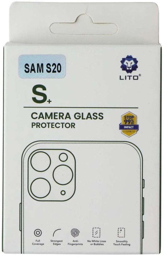 Main image of LITO S+ Camera Glass Protector for Samsung Galaxy S20 - Black