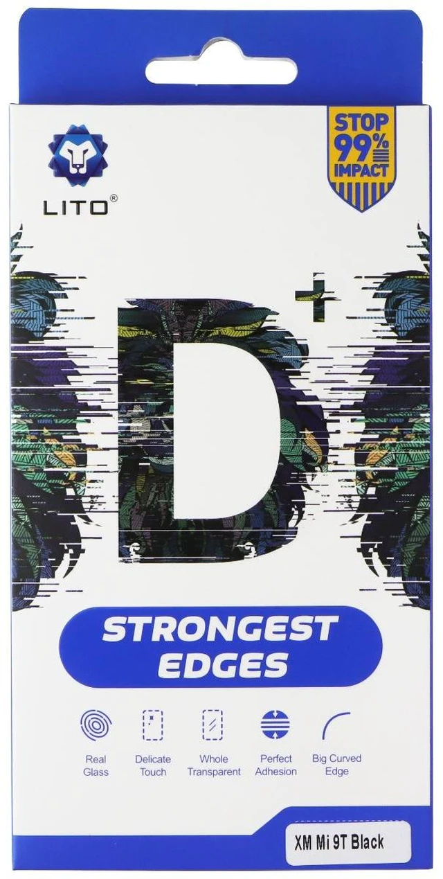 Main image of LITO D+ Strongest Edges Screen Protector for Xiaomi Mi 9T - Clear w/ Black Edges