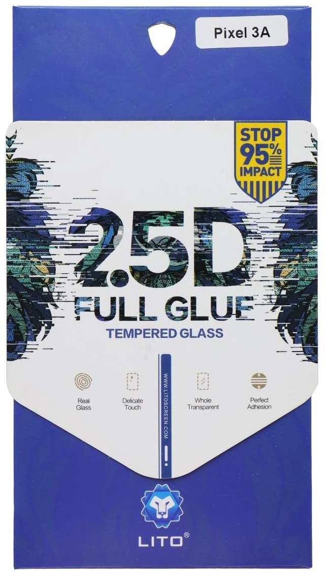 Main image of LITO 2.5D Full Glue Tempered Glass Screen Protector for Google Pixel 3A