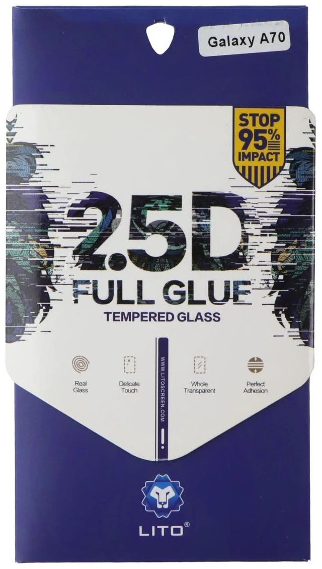 Main image of LITO 2.5D Full Glue Tempered Glass Screen Protector for Samsung Galaxy A70