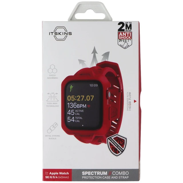 Main image of ITSKINS Spectrum Case & Band for Apple Watch SE/6/5/4 (40mm) - Red