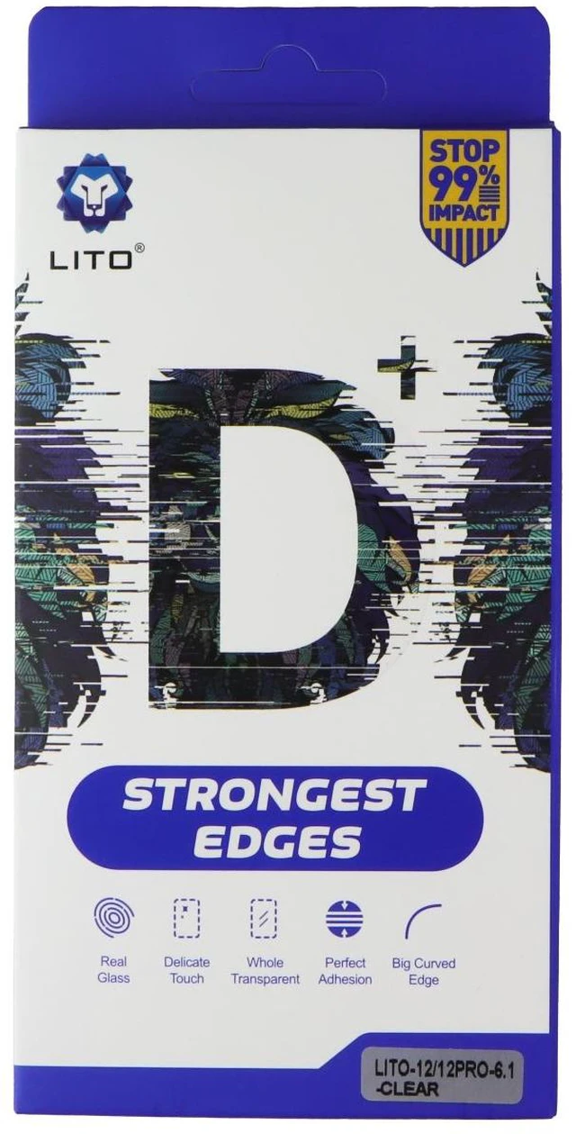 Main image of LITO D+ Strong Edge Tempered Glass for Apple iPhone 12 / 12 Pro - Clear (2 Pack)