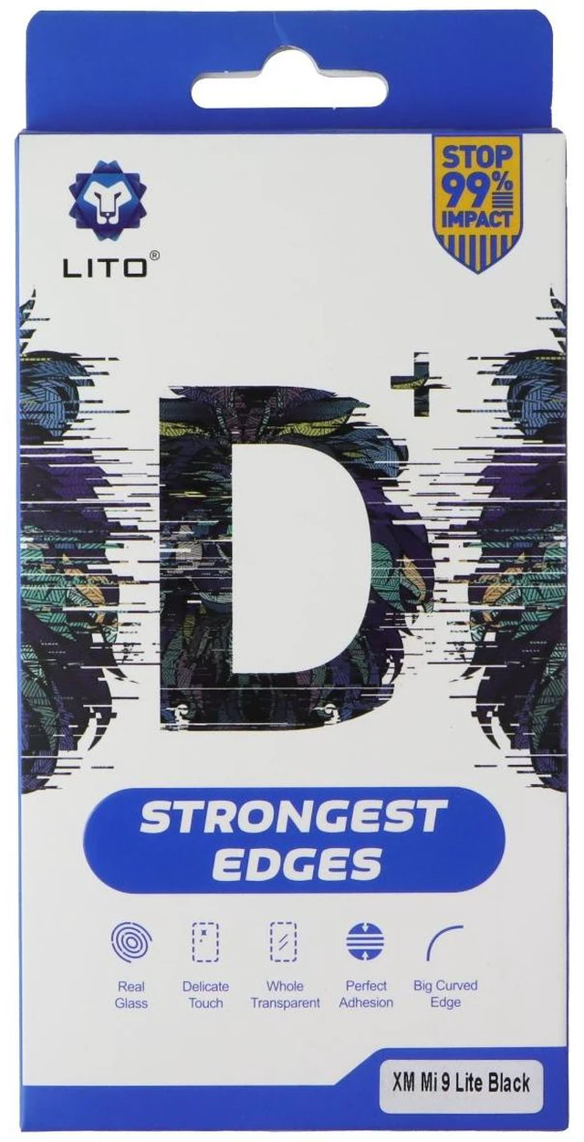 Main image of LITO D+ Strong Edge Tempered Glass for Xiaomi Mi 9 Lite - Clear/Black Edge