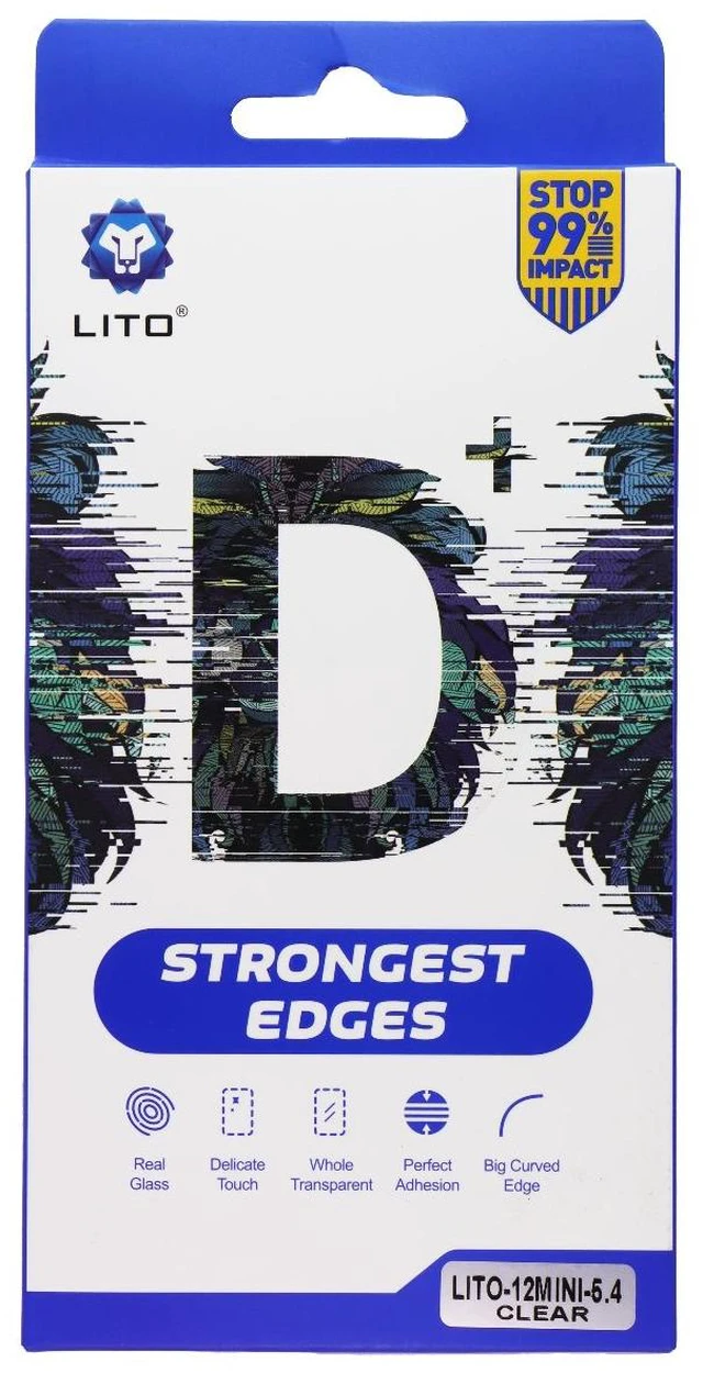 Main image of LITO D+ Strong Edge Tempered Glass for Apple iPhone 12 mini - Clear (2 Pack)