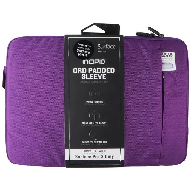 Main image of Incipio ORD Padded Sleeve Case for Microsoft Surface Pro 4 / Pro 3 - Purple