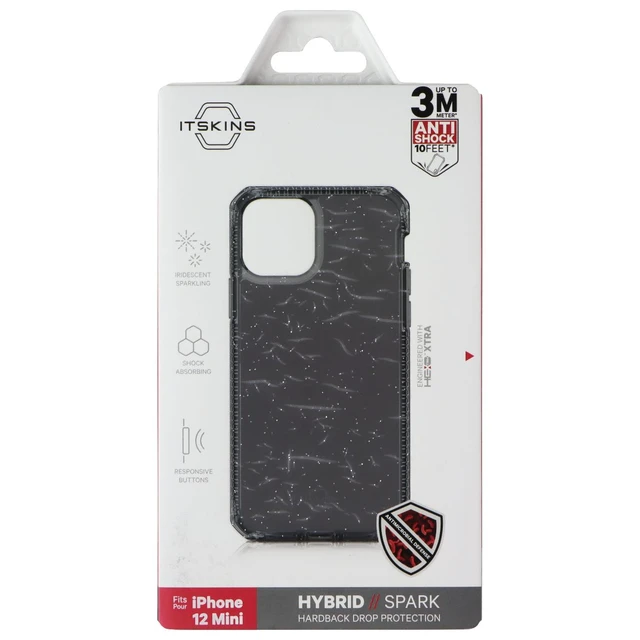 Main image of ITSKINS Hybrid // Spark Series Case for Apple iPhone 12 Mini - Sparkle Smoke