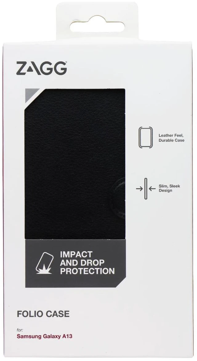 Main image of ZAGG Folio Case for Samsung Galaxy A13 - Black
