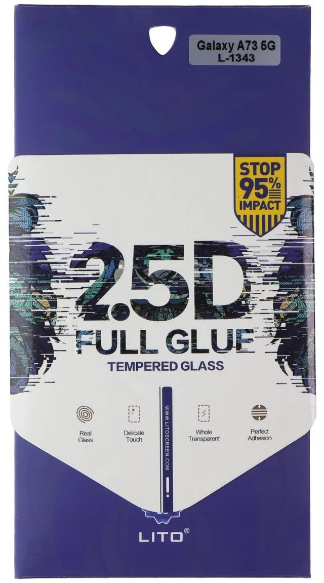 Main image of LITO 2.5D Full Glue Tempered Glass Screen Protector for Samsung Galaxy A73 5G