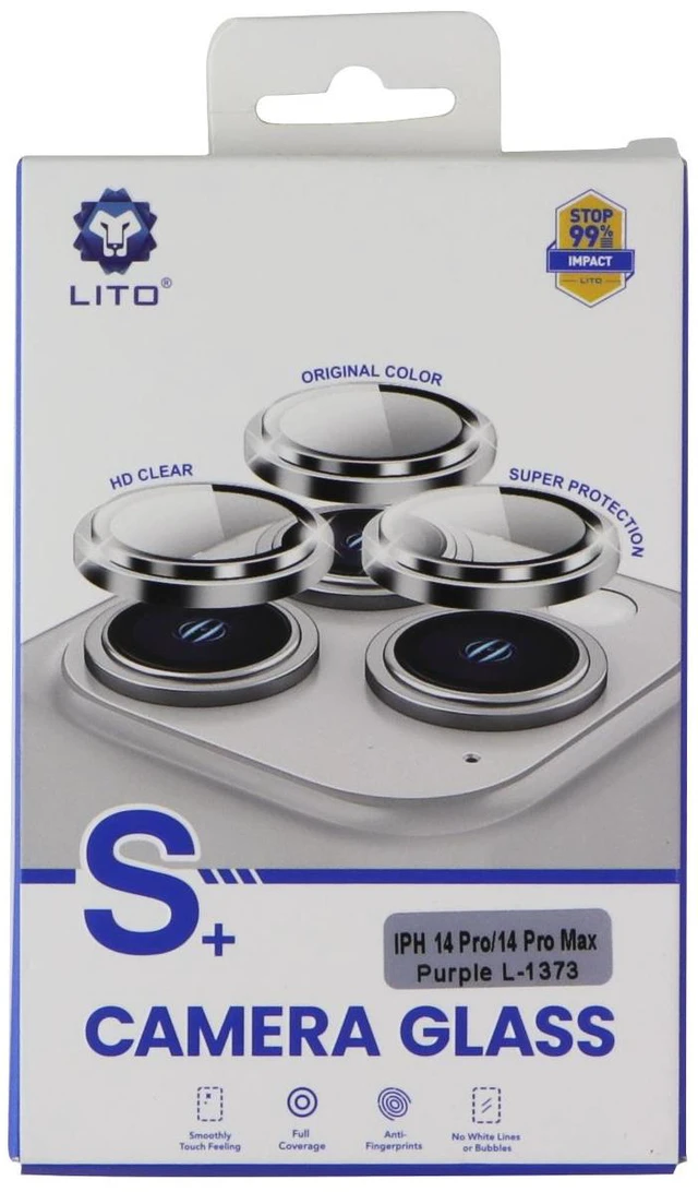 Main image of LITO S+ Camera Glass (3 Piece) for Apple iPhone 14 Pro/14 Pro Max - Purple