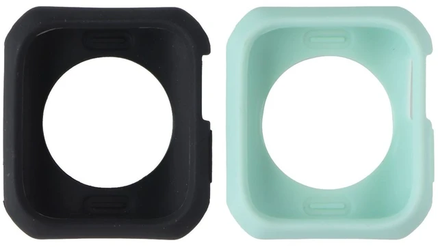 Main image of ITSKINS Spectrum Bumper Case 2 Pack for Apple Watch 44mm - Light Green & Black