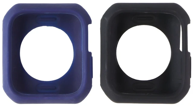 Main image of ITSKINS Bumper Case 2 Pack for Apple Watch 40mm (SE/6/5/4) - 1x Black/1x Blue