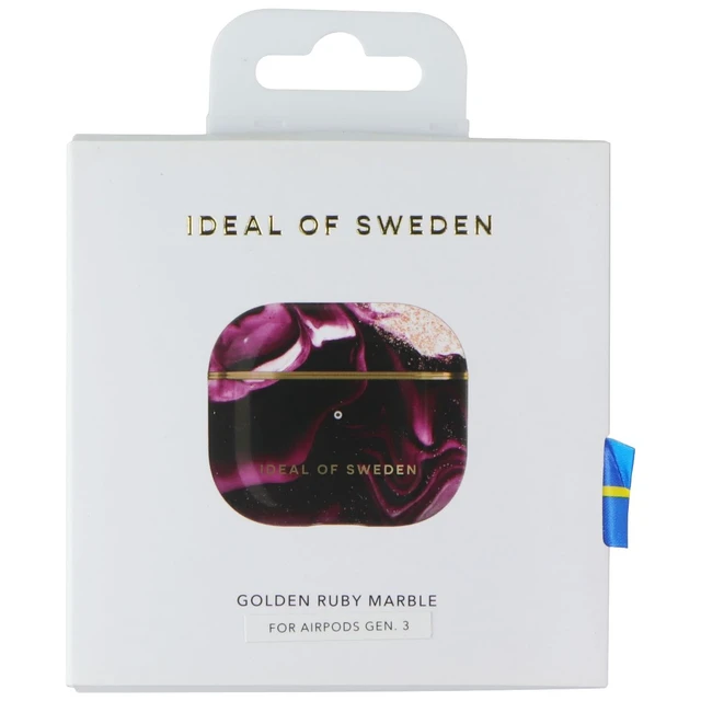 Main image of iDeal of Sweden Printed Case for Apple AirPods 3rd Gen - Golden Ruby Marble