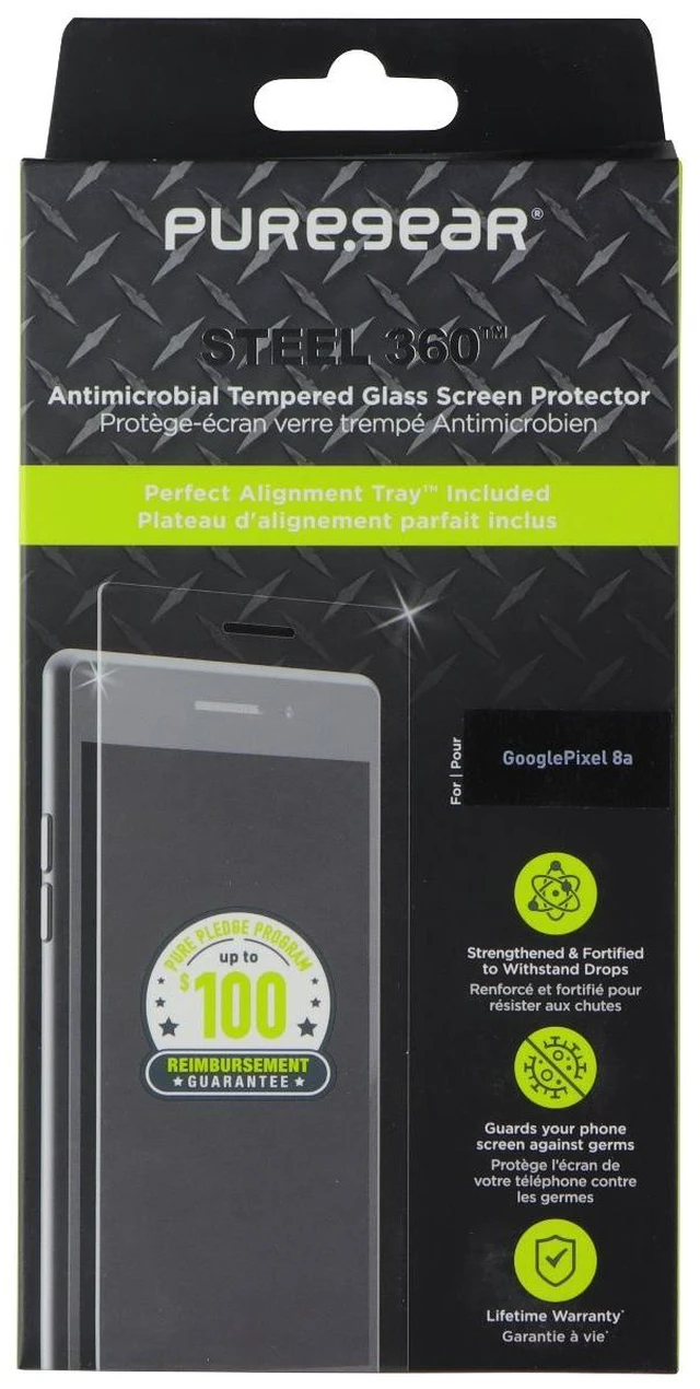 Main image of PureGear Steel 360 Series Screen Protector for Google Pixel 8a