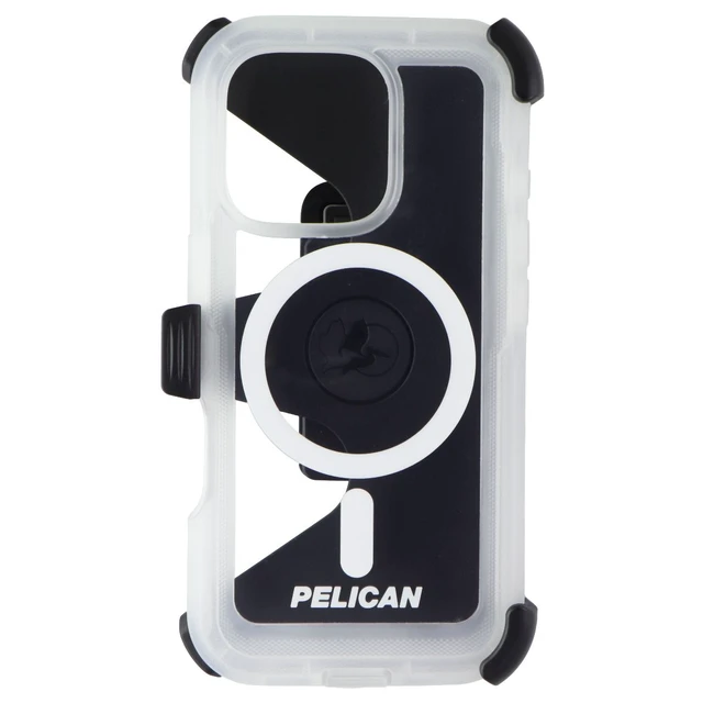Alt view image 2 of 4 - Pelican Voyager Case & Holster for MagSafe for Apple iPhone 16 Pro - Clear