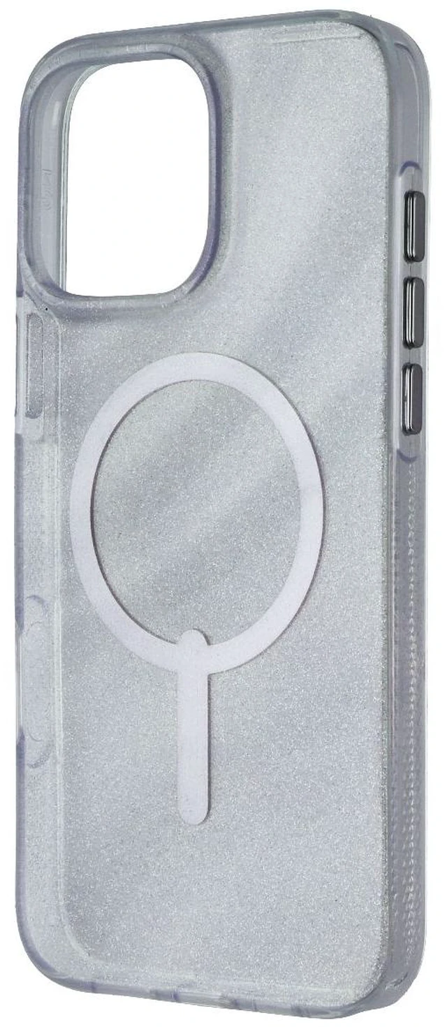 Main image of ZAGG Milan Snap Case for MagSafe for iPhone 16 Pro Max - Clear/Glitter Swirl