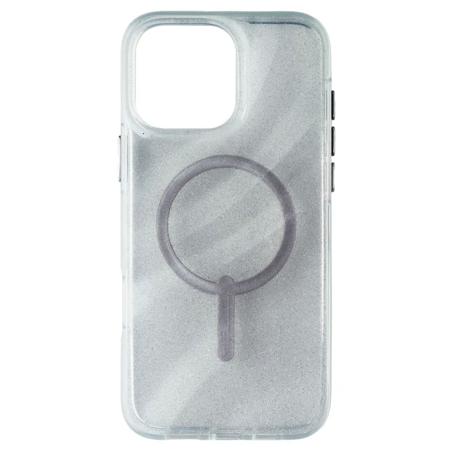 Alt view image 2 of 3 - ZAGG Milan Snap Case for MagSafe for iPhone 16 Pro Max - Clear/Glitter Swirl