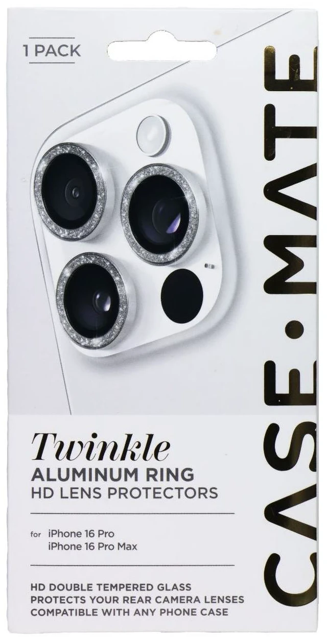 Main image of Case-Mate Twinkle Aluminum Ring HD Lens Protectors for iPhone 16 Pro/Pro Max