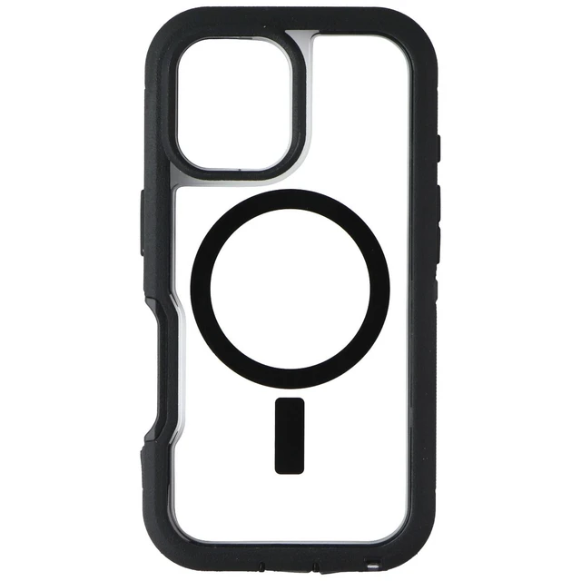 Alt view image 2 of 3 - OtterBox Defender XT Case for MagSafe for iPhone 16 - Dark Side (Clear/Black)