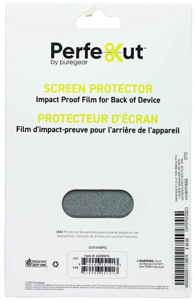 Main image of PureGear Perfekut Screen Protector Film for Back of Device - Silver Glitter
