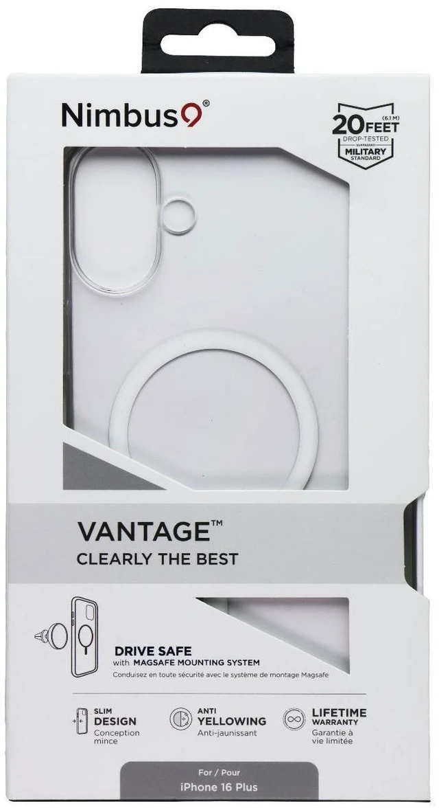 Alt view image 4 of 5 - Nimbus9 Vantage Series Case for MagSafe for Apple iPhone 16 Plus - Clear