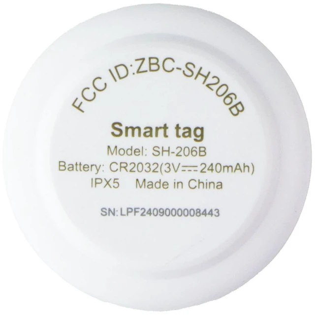Alt view image 3 of 4 - Simple Precision Wireless Smart Tag with Replaceable Battery - White (SH-206B)