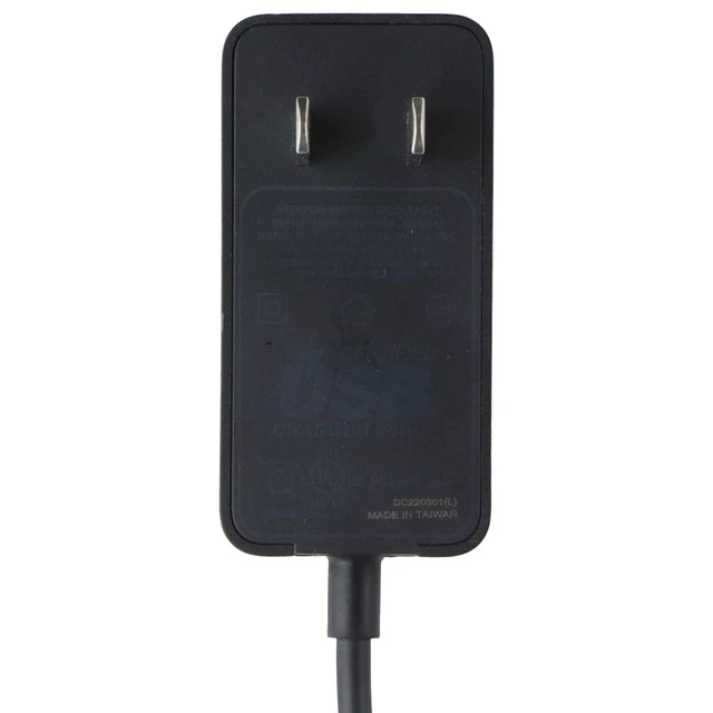 Alt view image 2 of 3 - Verizon (24W) USB-C Charging Adapter Power Supply - Black (580245A647)