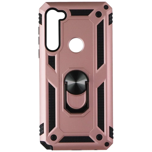 Alt view image 2 of 3 - Mybat Premium Case w/ Ring Stand for Motorola Moto G Stylus - Rose Gold / Black