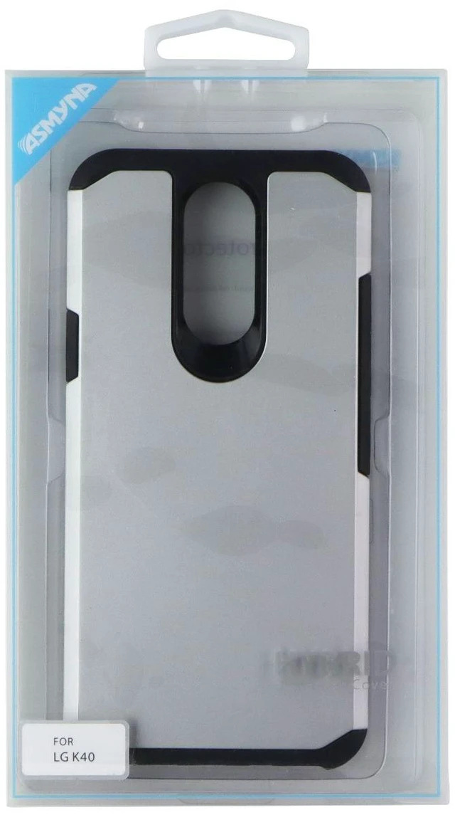Main image of ASMYNA Hybrid Protective Cover Series Case for LG K40 - Silver / Black