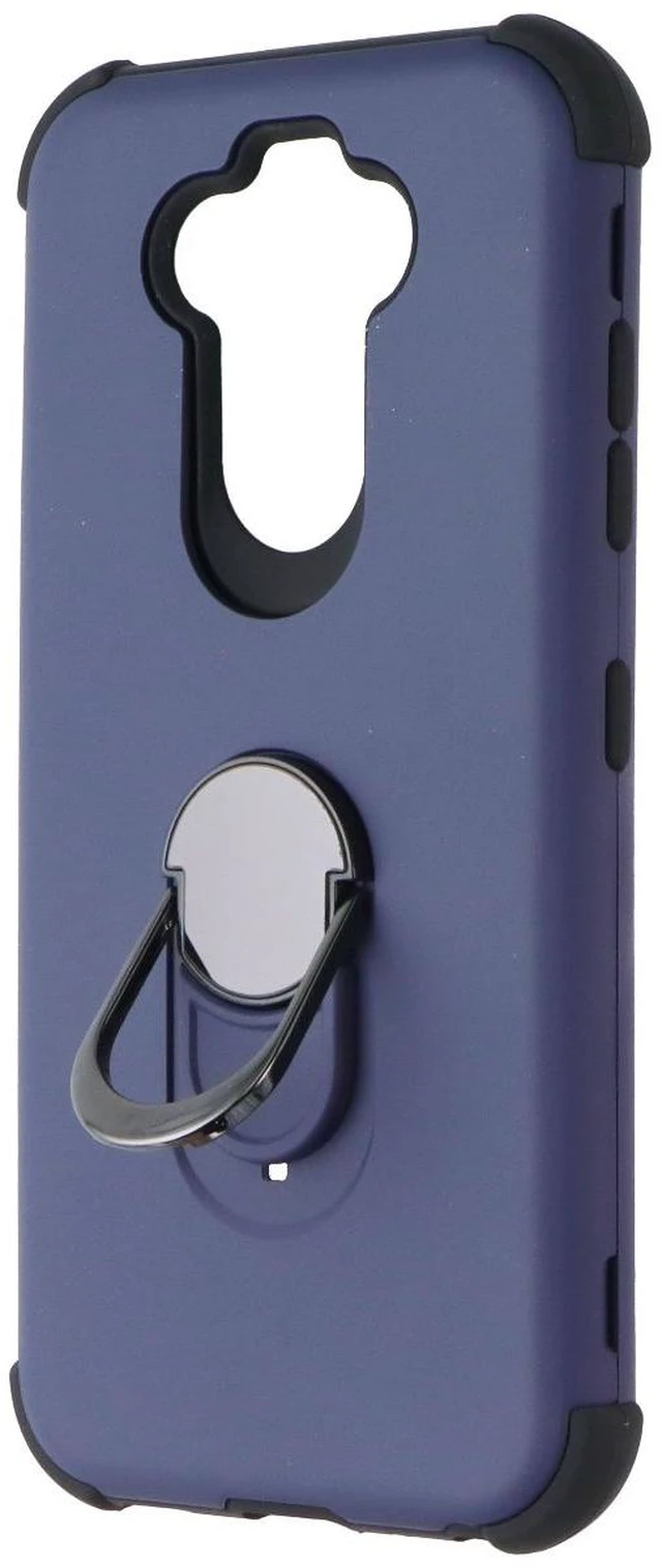Main image of Asmyna Dual Layer Ring Case for LG K31 / Aristo 5 / Fortune 3 - Dark Blue/Black